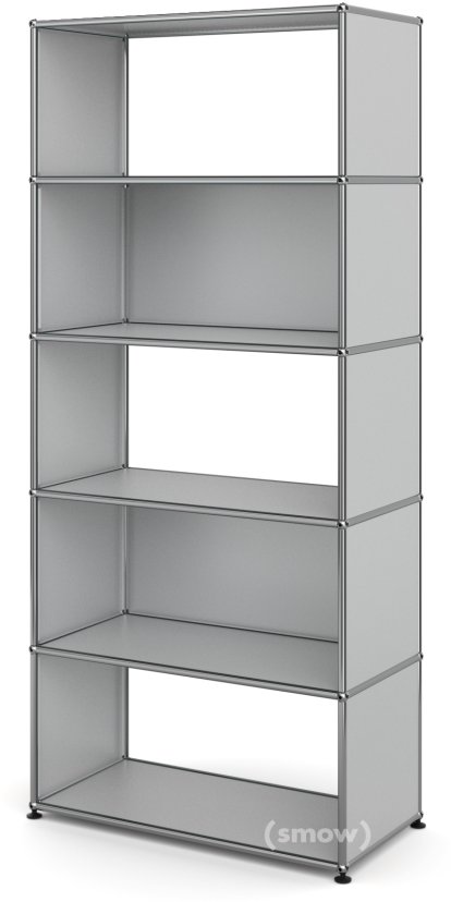 USM Haller Wohnzimmer Regal M, 2 Rückwände, USM mattsilber