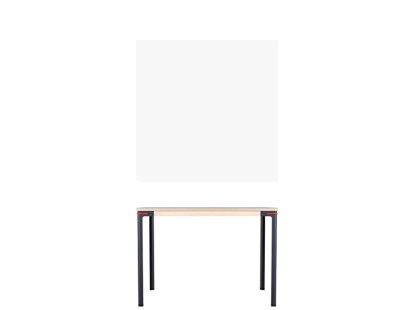 Seiltänzer Tisch, 75 x 90 x 90 cm, Laminat seidenmatt weiß, Schwarz
