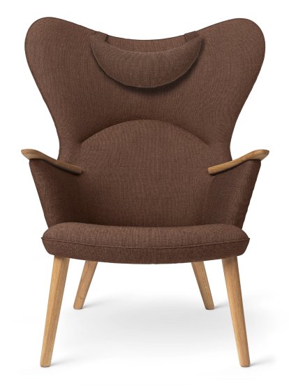 CH78 Mama Bear Chair, Passion - terracotta, Eiche geölt, Mit Nackenkissen