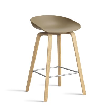About A Stool AAS 32 Barhocker, Küchenvariante: Sitzhöhe 64 cm, Eiche lackiert, Clay 2.0