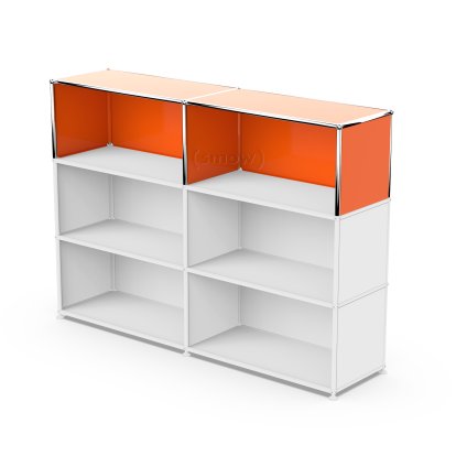 USM Haller Anbaupaket Vertikal 2, Reinorange RAL 2004, 35 cm