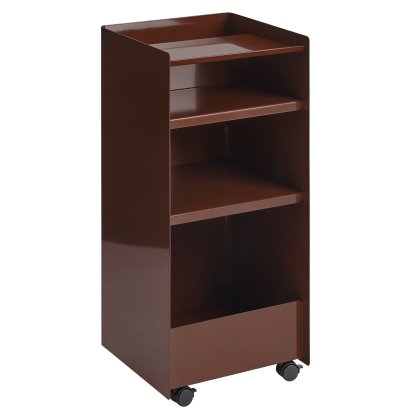 Folded Rollcontainer, H 83,7 cm, Dark red, Offen