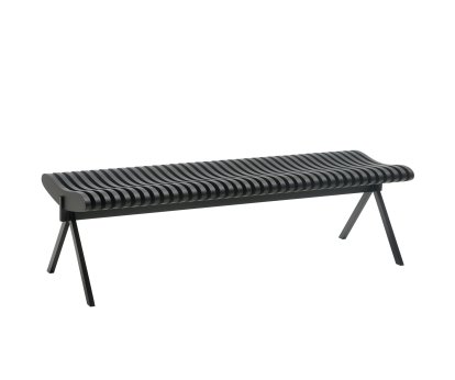 Prelude Bank, 150 cm, Schwarz, Eiche schwarz lackiert