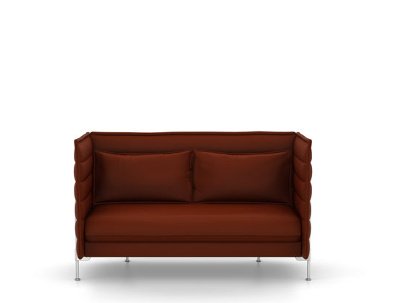 Alcove Sofa, Zweisitzer (H94 x B164 x T84 cm), Laser, Rot/moorbraun