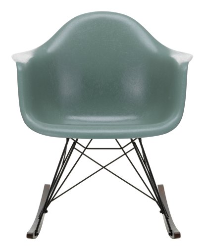 Eames Fiberglass Armchair RAR, Eames sea foam green, Beschichtet basic dark, Ahorn dunkel