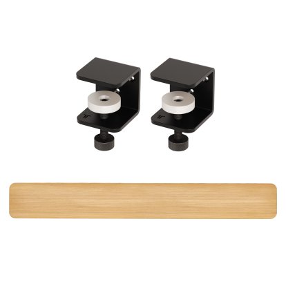 Tiptoe Wandregal Eiche massiv, Wandregal 150 cm, Graphitschwarz