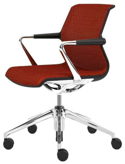 Unix Chair Fünfsternfuß, Diamond Mesh backstein, Basic dark