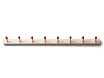 Rechenbeispiel Hakenleiste, 8 Haken (109 cm), rot