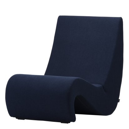 Amoebe Loungesessel, Stoff Hola, dark blue