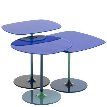 Thierry Beistelltisch, 3er Set, Blau
