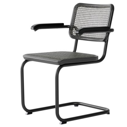 S 64 V Dark Melange Freischwinger, Schwarz