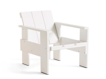 Crate Lounge Chair, Kiefer weiß lackiert