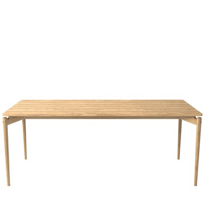 PUREdinner Table, 190 x 85 cm, Eiche weiß geölt, Ohne Erweiterungsplatten