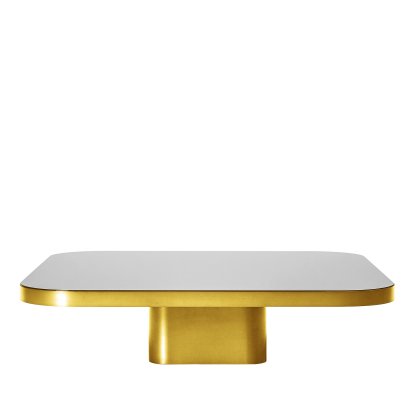 Bow Coffee Table, Messing natur, H 25 x B 100 x T 100
