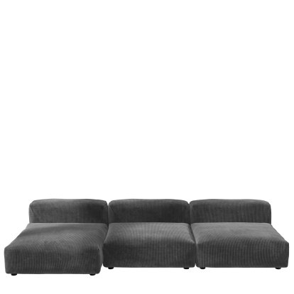 Vetsak Sofa Set 4, Cord velours - Dark grey, Ohne Kissen