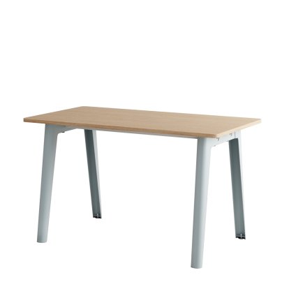 New Modern Schreibtisch, Metall/Holz, 130 x 70 cm, Ohne Aufbewahrungsmodul, Blassblau