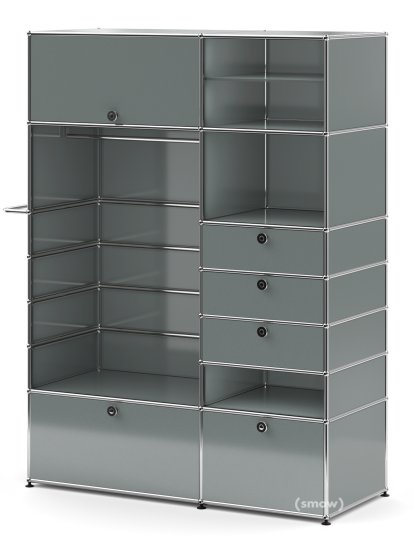 USM Haller Garderobenschrank Typ II, Mittelgrau RAL 7005