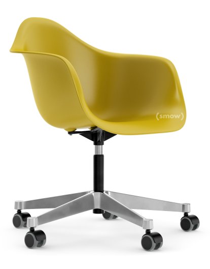 Eames Plastic Armchair RE PACC, Senf, Ohne Polsterung, Ohne Polsterung