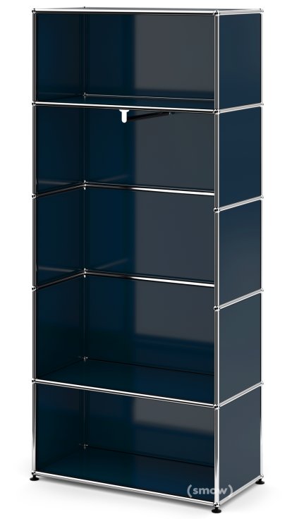 USM Haller Garderobe M mit Kleiderstange Typ I, Stahlblau RAL 5011