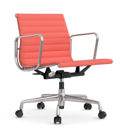 Aluminium Chair EA 117, Poliert, Hopsak, Poppy red / elfenbein