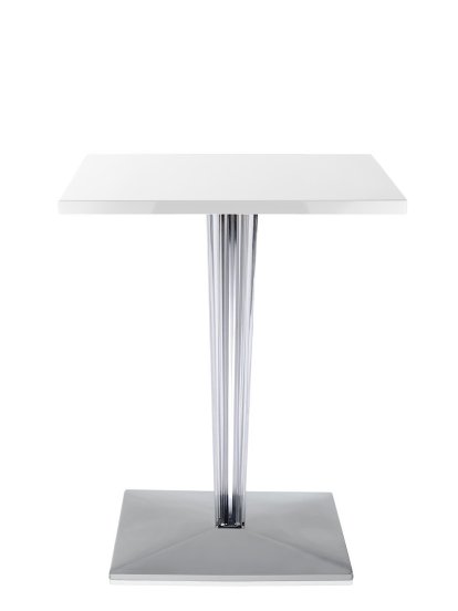 TopTop Esstisch, Eckig H 72 x B 60 x L 60 cm, kratzfestes Werzalit, weiß