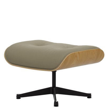 Lounge Chair Ottoman, Kastanie natur, Leder Premium F sand, Aluminium poliert, Seiten schwarz