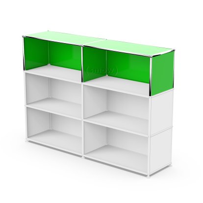 USM Haller Anbaupaket Vertikal 2, USM grün, 35 cm