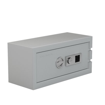 Balzsafe CONNECT Tresor für USM Haller Regale, 75 cm x 35 cm x 35 cm, Mattsilber RAL 9006, Elektronisches Zahlenkombinationsschloss mit Revisionsschlüssel