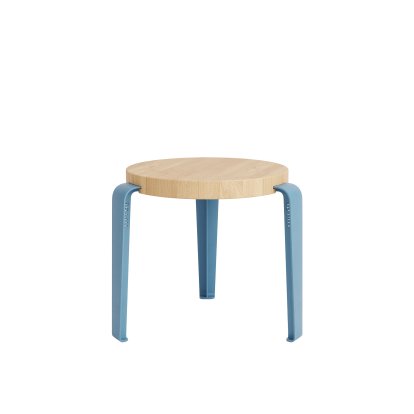 Mini Lou Kinderhocker, Eiche massiv, Walblau