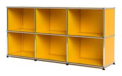 USM Haller Sideboard 50, individualisierbar, Goldgelb RAL 1004, Offen, Offen