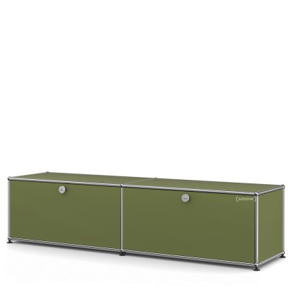 Details USM Haller USM Haller Lowboard L mit 2 Klappen USM Haller Lowboard L mit 2 Klappen, Olivgrün RAL 6003