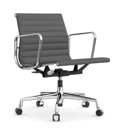 Aluminium Chair EA 117, Verchromt, Hopsak, Dunkelgrau