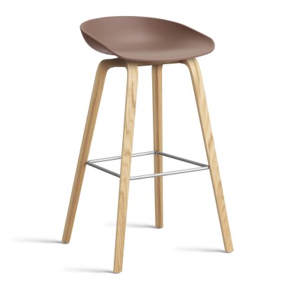 About A Stool AAS 32 Barhocker, Barvariante: Sitzhöhe 74 cm, Eiche lackiert, Soft brick 2.0