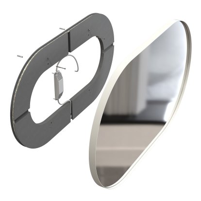 Unu Spiegel mit LED Beleuchtung oval (Set)