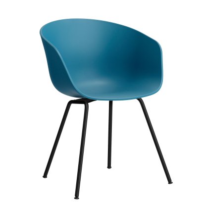 About A Chair AAC 26 Armlehnstuhl, Azure blue 2.0, Stahl pulverbeschichtet schwarz