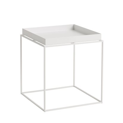 Tray Beistelltisch, H 40/44 x B 40 x T 40 cm, White