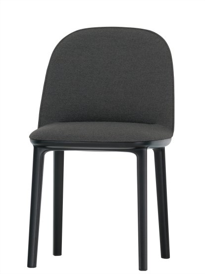 Softshell Side Chair, Dunkelgrau, Gleiter für Teppichboden
