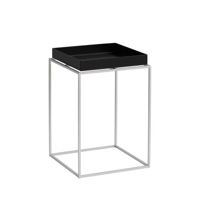 Tray Beistelltisch, H 40/44 x B 30 x T 30 cm, Black / grey