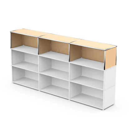 USM Haller Anbaupaket Vertikal 3, USM beige, 35 cm