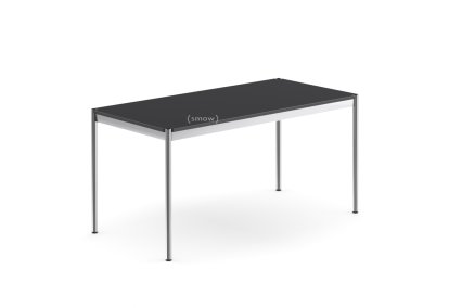 USM Haller Tisch, 150 x 75 cm, Linoleum, Nero
