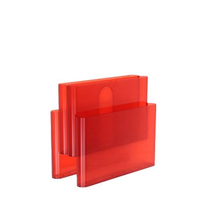 Zeitungsständer, Opal, orangerot