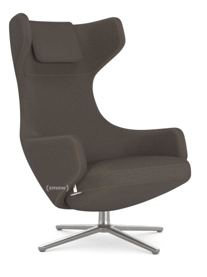 Grand Repos, Sessel Grand Repos, Stoff Cosy 2 Muskat, 41 cm, Poliert