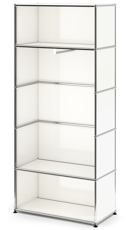 USM Haller Garderobe M mit Kleiderstange Typ I, Reinweiß RAL 9010