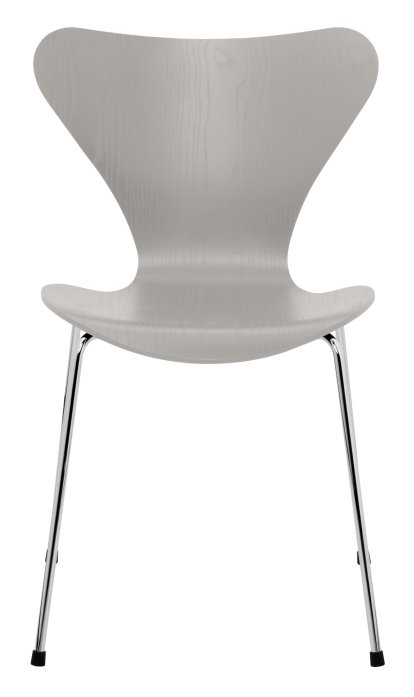 Serie 7 Stuhl 3107, Gefärbte Esche, Nine grey, Chrome