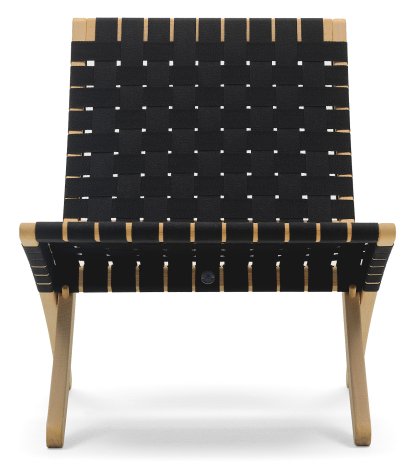 MG501 Cuba Chair, Eiche geölt, Baumwollgurte schwarz