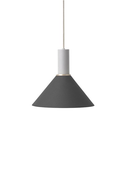 Collect Lighting, Niedrig, Light grey, Cone, Black