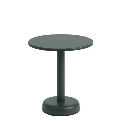 Linear Steel Coffee Table, Ø 42 x H 47 cm, Dark green