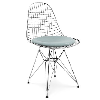 Kissen für Wire Chair (DKR/DKW/DKX/DKL/LKR), Sitzkissen, Hopsak, Eisblau / elfenbein