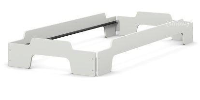 Rolf Heide Stapelliege Komfort, 90 x 200, Lichtgrau lackiert, Ohne Lattenrost