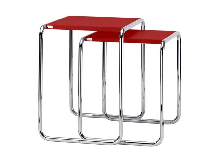 Satztischset B 9 a + b, MDF decklackiert tomatenrot